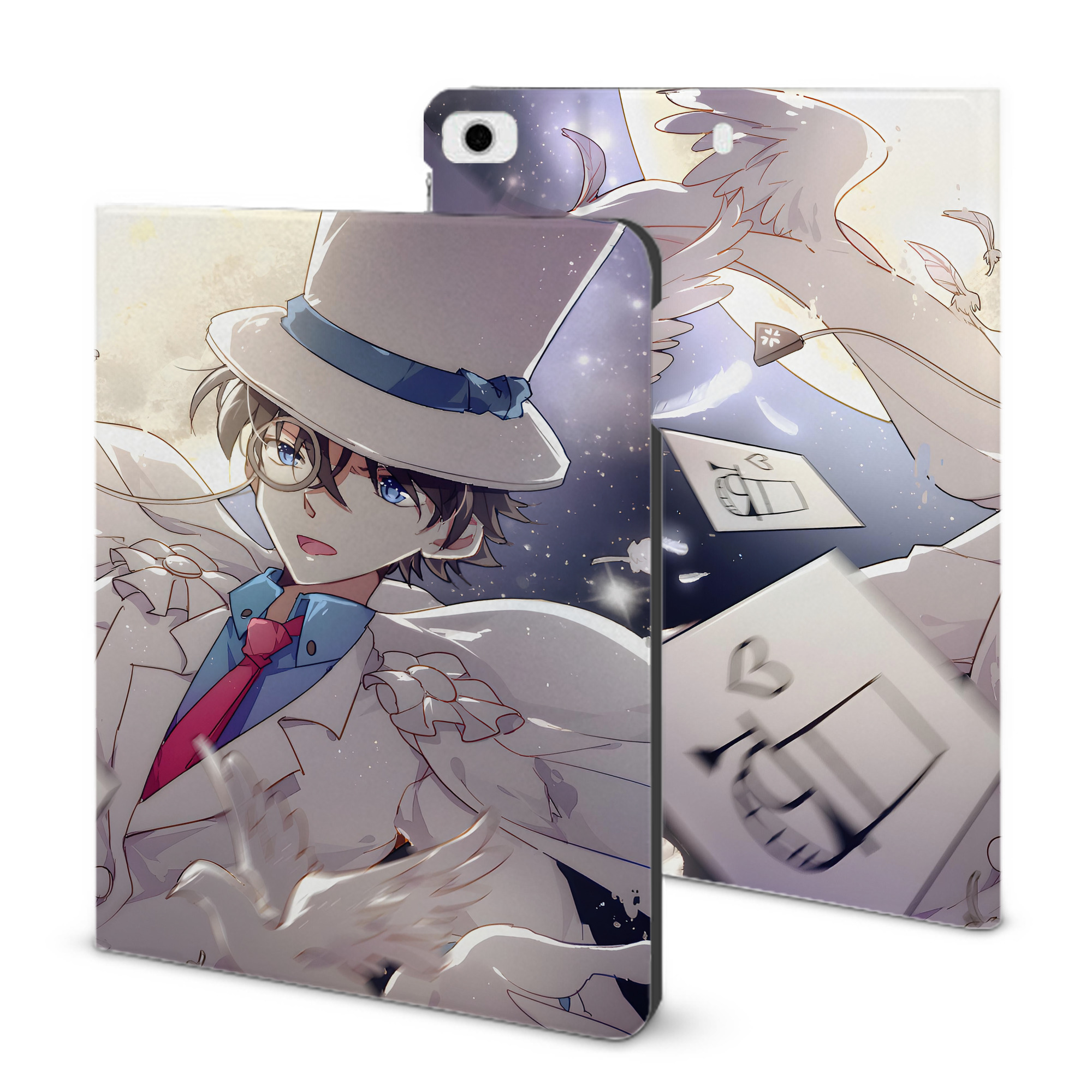 （画像用） 名探偵コナン Detective Conan IPad ケース ブック型 PUレザー TPU 耐衝撃 軽量 薄型 ペン収納なし 全面保護 IPad 各モデル対応